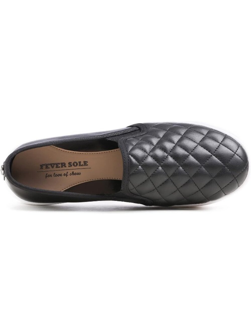 Women's Black Quilted Vegan Leather Casual Slip On Comfort  Loafer Flats Shoes - Picture 3 of 6